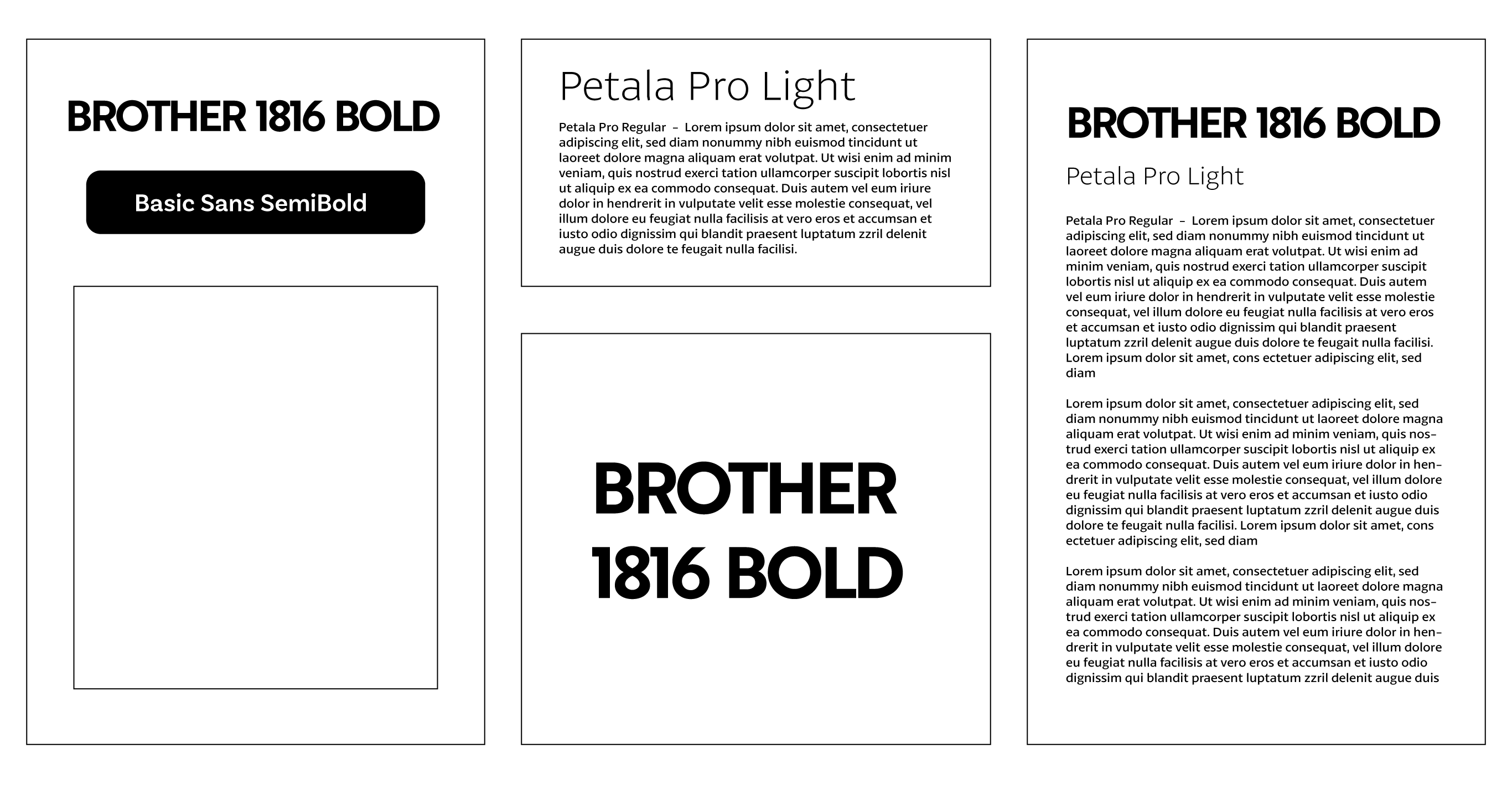layout of different types